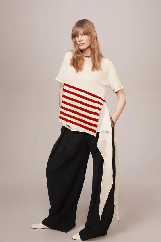 АСИММЕТРИЧНЫЙ ВЯЗАНЫЙ ТОП В ПОЛОСКУ — THE ITEM ZARA WOMAN