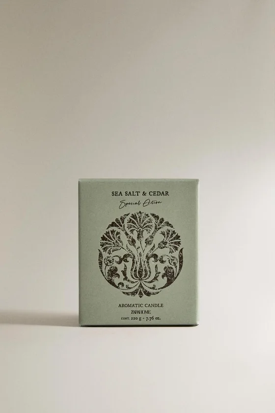 (220 г) ароматичная свеча sea salt & cedar