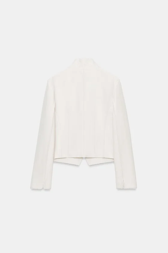 ПРИТАЛЕННЫЙ КОМБИНИРОВАННЫЙ БЛЕЙЗЕР коллекция Zara «ZW»