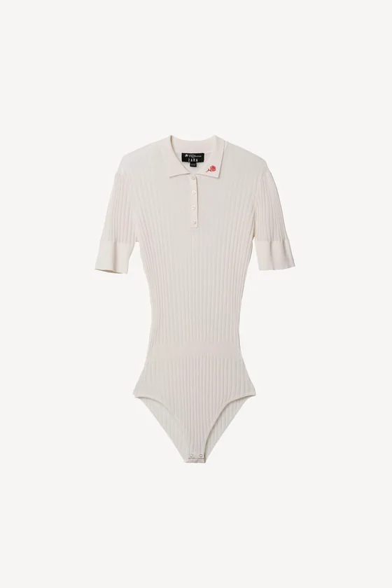 Боди из тонкого ребристого трикотажа willy chavarria x zara
