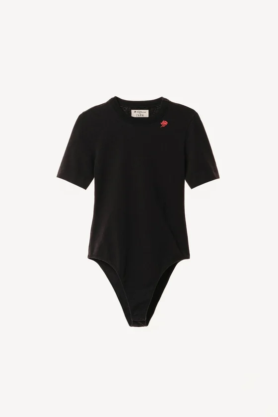 Боди с вышивкой и короткими рукавами willy chavarria x zara