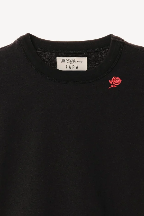 Боди с вышивкой и короткими рукавами willy chavarria x zara