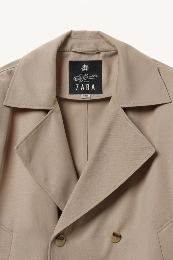 Короткий пальто прямого кроя willy chavarria x zara