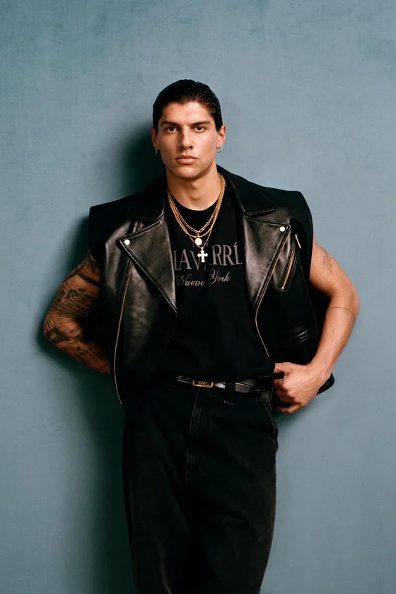 Кожаный жилет байкера willy chavarria x zara