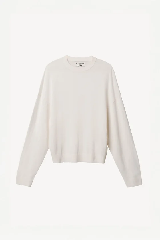 Короткий вязаный свитер из легкой шерстяной смеси willy chavarria x zara