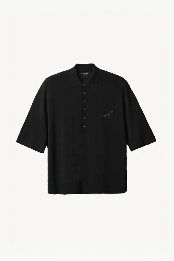Поло из трикотажа с примесью ленселцеллюлозы willy chavarria x zara