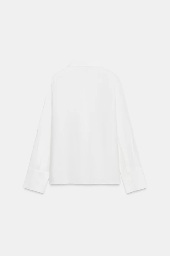 РУБАШКА ИЗ 100% ЛЬНА — коллекция Zara «ZW»
