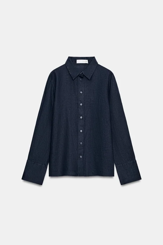 РУБАШКА ИЗ 100% ЛЬНА — коллекция Zara «ZW»