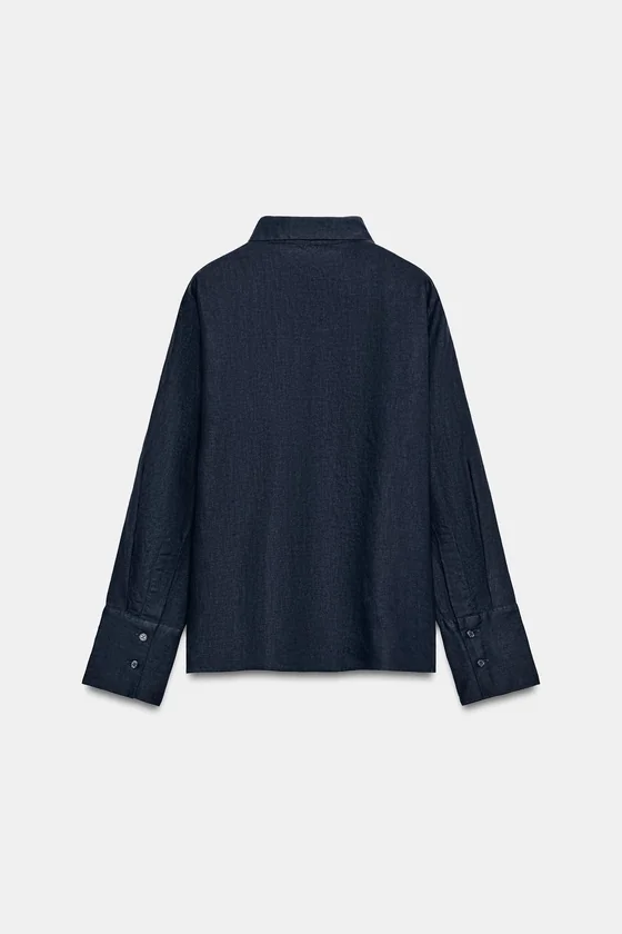 РУБАШКА ИЗ 100% ЛЬНА — коллекция Zara «ZW»