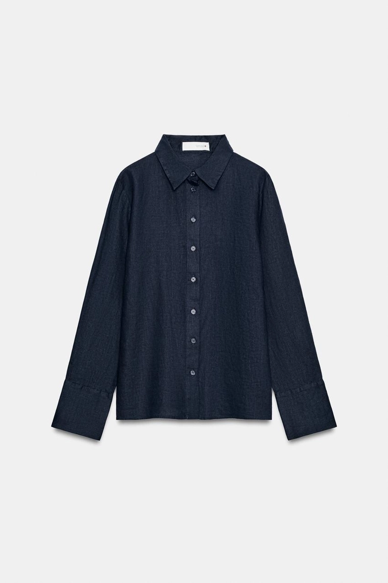РУБАШКА ИЗ 100% ЛЬНА — коллекция Zara «ZW»