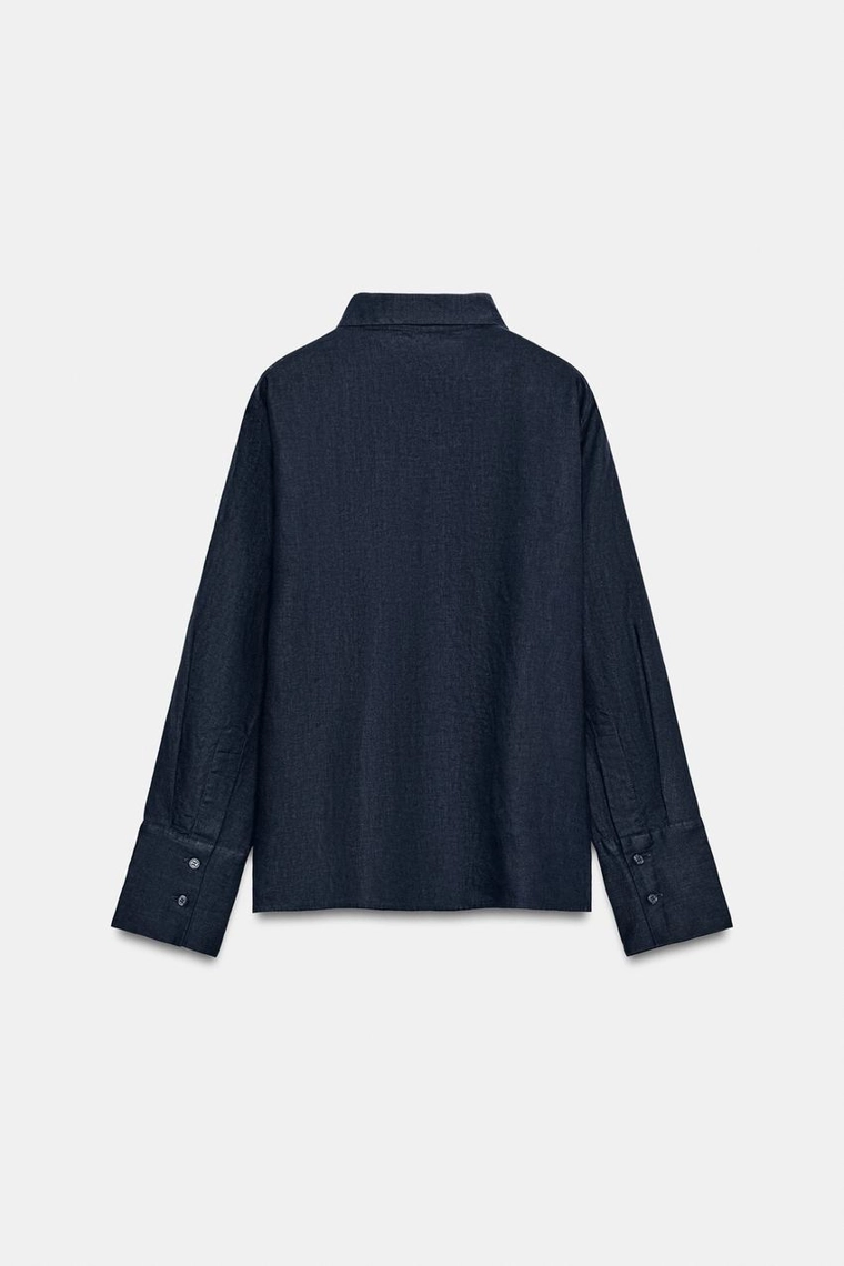 РУБАШКА ИЗ 100% ЛЬНА — коллекция Zara «ZW»