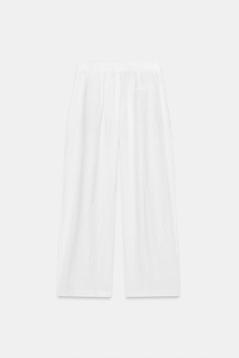 БРЮКИ ИЗ ЛЬНА СО СКЛАДКАМИ — коллекция Zara «ZW»