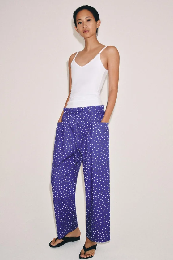 БРЮКИ В ГОРОШЕК — коллекция Zara «ZW»
