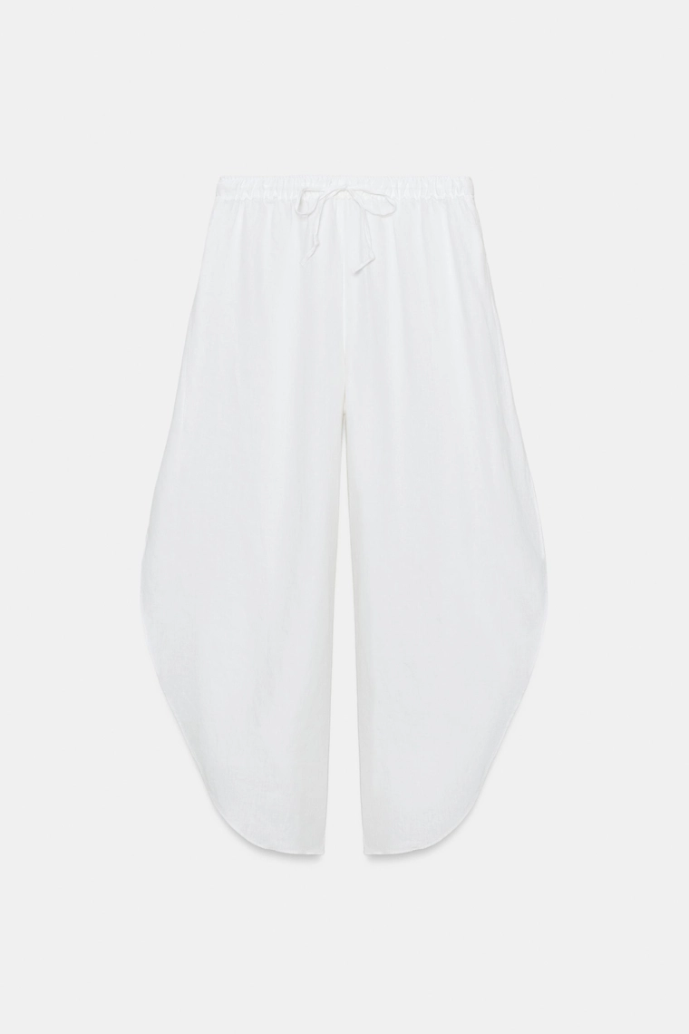 БРЮКИ ИЗ ЛЬНА С РАЗРЕЗАМИ — коллекция Zara «ZW»