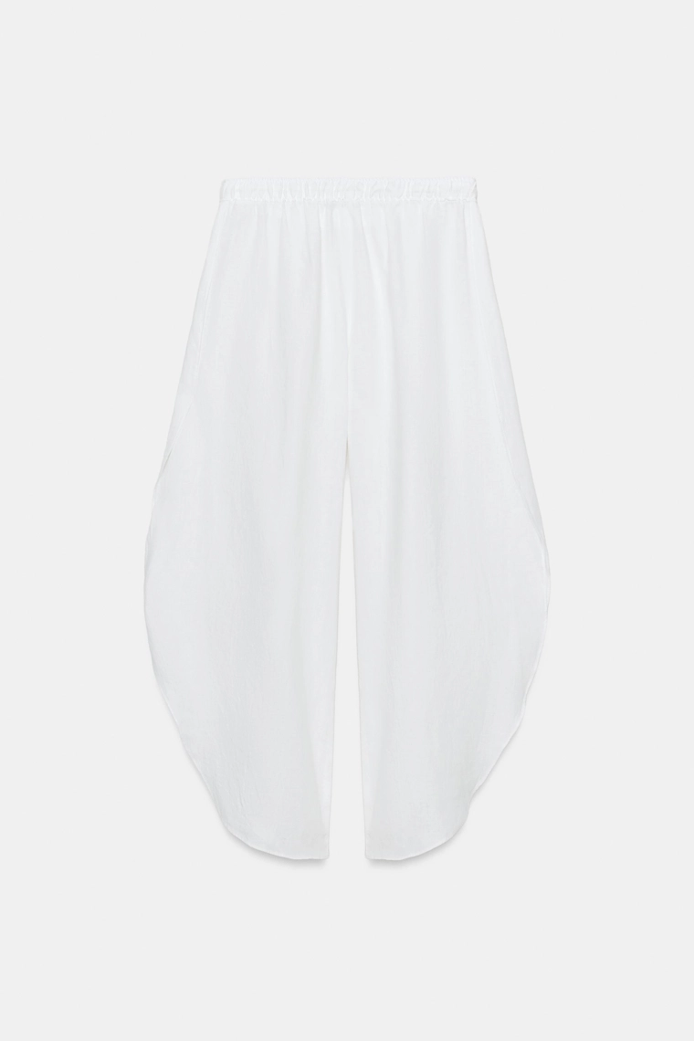 БРЮКИ ИЗ ЛЬНА С РАЗРЕЗАМИ — коллекция Zara «ZW»