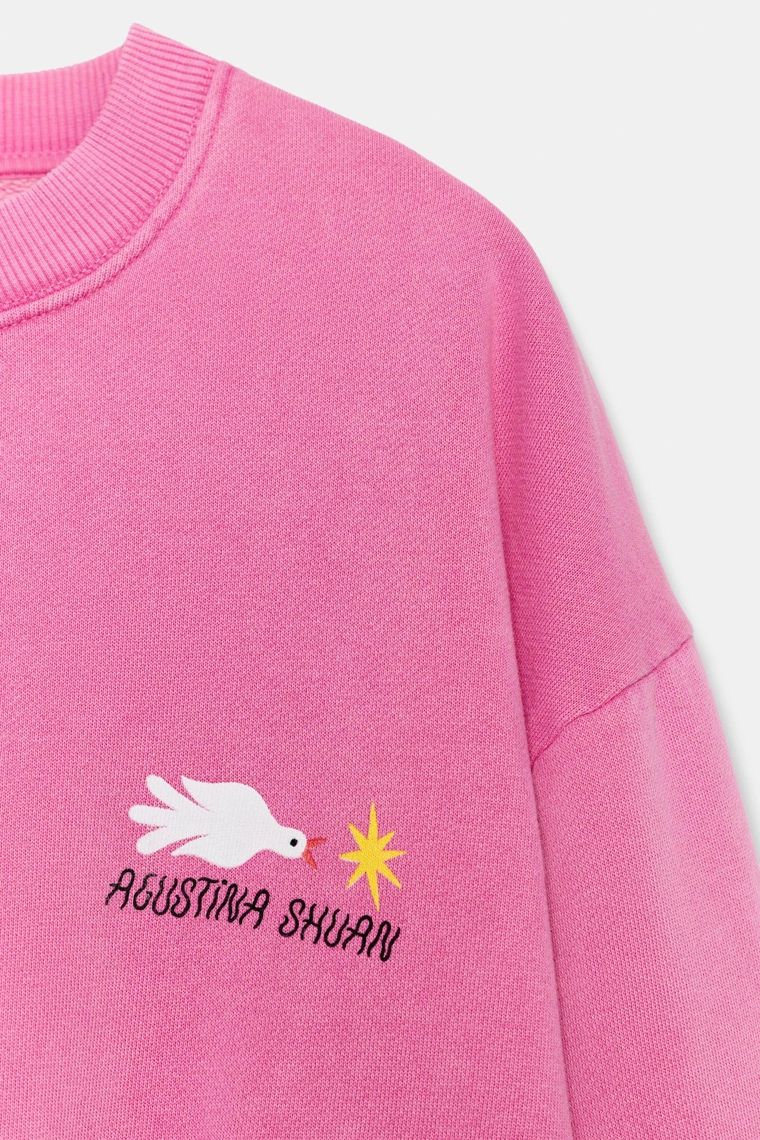 Свитшот agustina shuan с выцветшим принтом