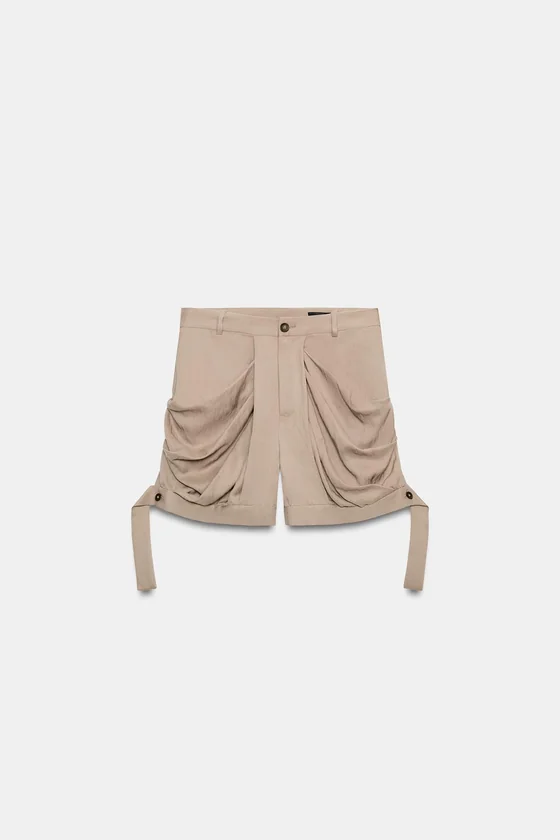 СВОБОДНЫЕ ШОРТЫ С ЗАЩИПАМИ — коллекция Zara «ZW»