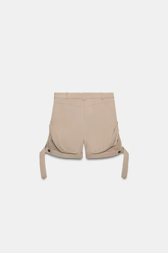 СВОБОДНЫЕ ШОРТЫ С ЗАЩИПАМИ — коллекция Zara «ZW»