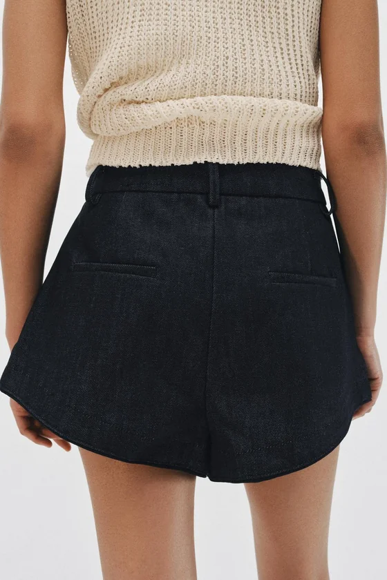 ДЖИНСОВЫЕ ШОРТЫ С ЗАЩИПАМИ — коллекция Zara «ZW»