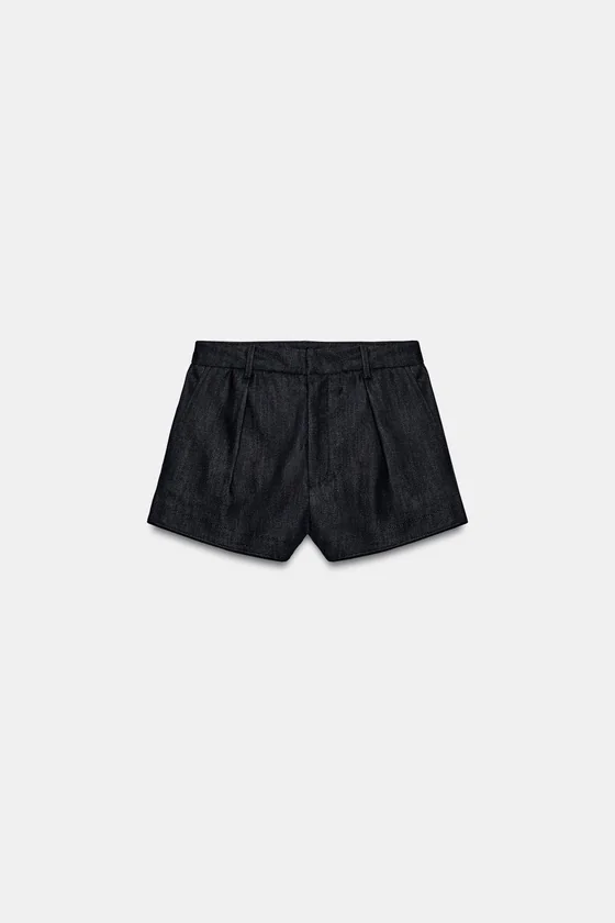 ДЖИНСОВЫЕ ШОРТЫ С ЗАЩИПАМИ — коллекция Zara «ZW»