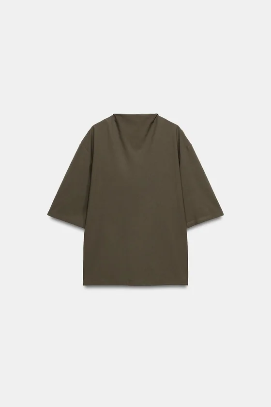 СТРУЯЩИЙСЯ ТОП С КОРОТКИМ РУКАВОМ — коллекция Zara «ZW»