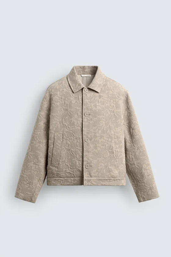 КУРТКА JACQUARD С ЦВЕТОЧНЫМ ПРИНТОМ