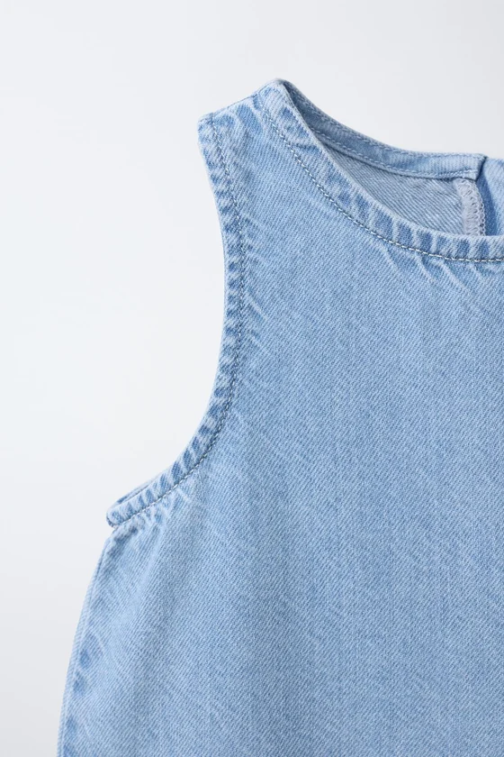 Топ из денима с вышивкой