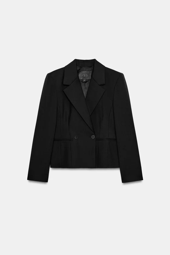 ПРИТАЛЕННЫЙ БЛЕЙЗЕР ИЗ СМЕСОВОЙ ШЕРСТИ — коллекция Zara «ZW»