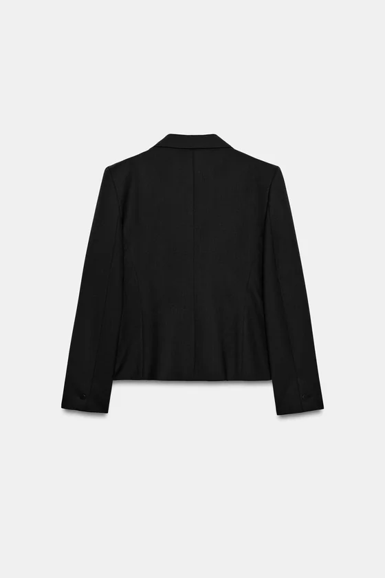 ПРИТАЛЕННЫЙ БЛЕЙЗЕР ИЗ СМЕСОВОЙ ШЕРСТИ — коллекция Zara «ZW»