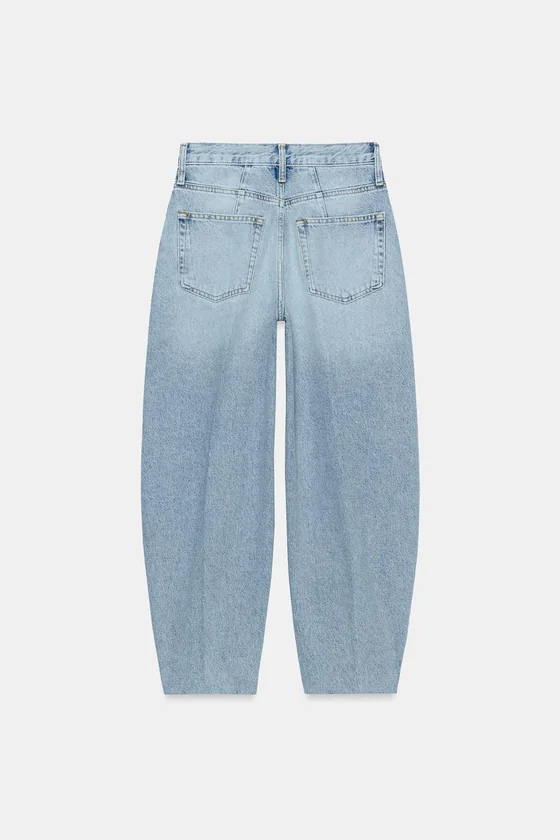 ЗАУЖЕННЫЕ ДЖИНСЫ С ВЫСОКОЙ ПОСАДКОЙ — коллекция Zara «ZW»
