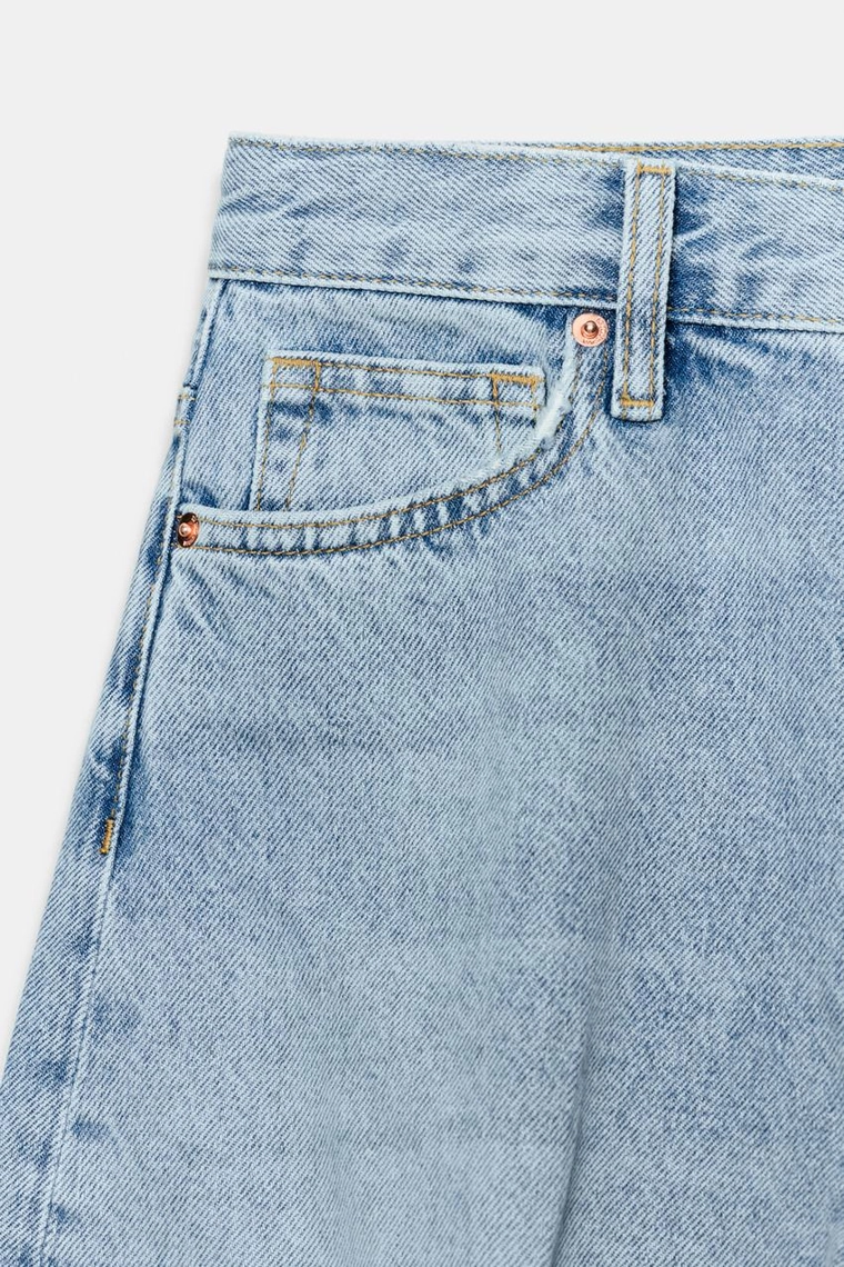 ЗАУЖЕННЫЕ ДЖИНСЫ С ВЫСОКОЙ ПОСАДКОЙ — коллекция Zara «ZW»