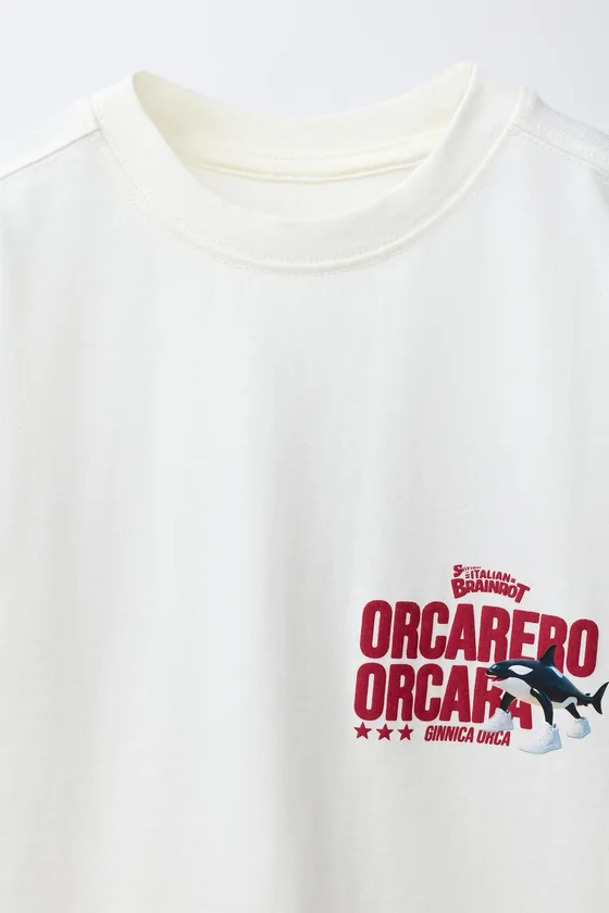 Футболка с принтом на тему orca skifidol italian brainrot™