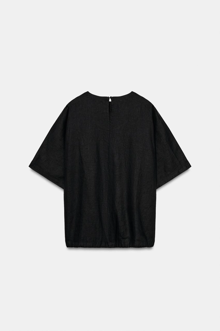 ЛЬНЯНОЙ ТОП НА ШНУРКАХ — коллекция Zara «ZW»