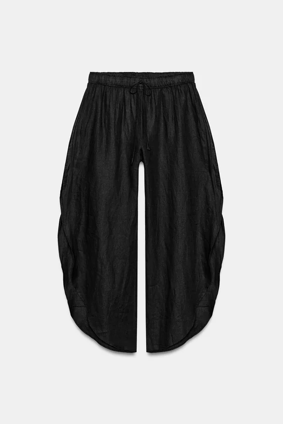 БРЮКИ ИЗ ЛЬНА С РАЗРЕЗАМИ — коллекция Zara «ZW»
