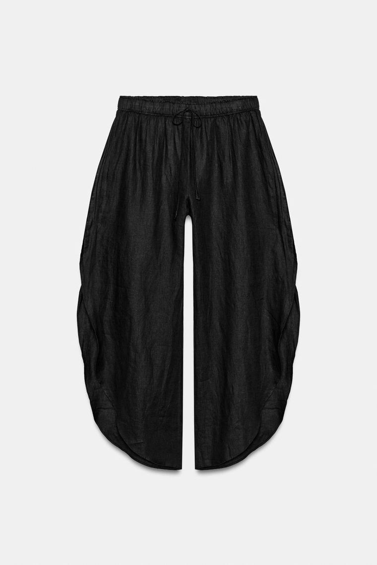 БРЮКИ ИЗ ЛЬНА С РАЗРЕЗАМИ — коллекция Zara «ZW»