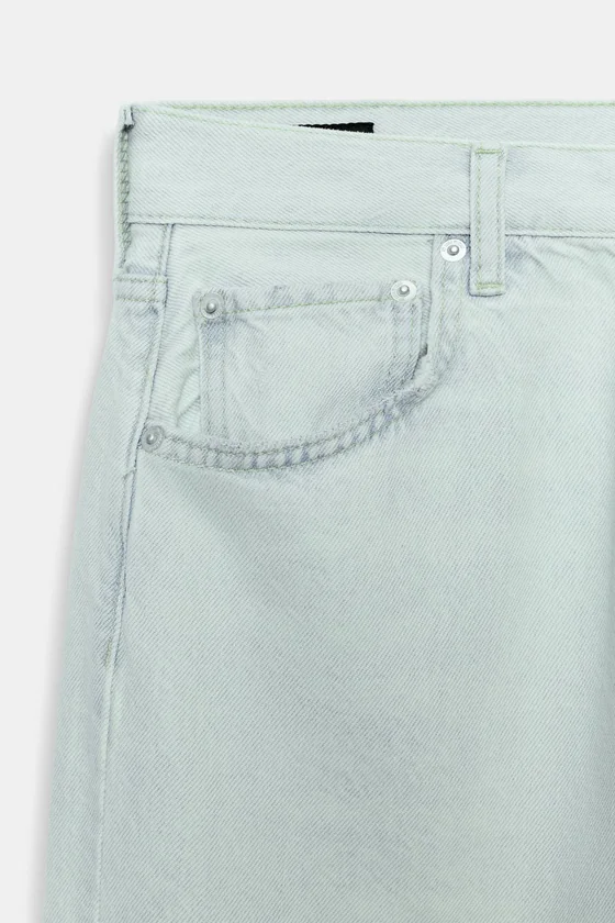 ДЖИНСЫ коллекция Zara «ZW» ПРЯМОГО КРОЯ СО СРЕДНЕЙ ПОСАДКОЙ И РВАНЫМИ ДЕТАЛЯМИ