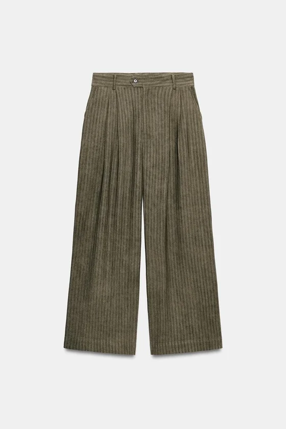 ЖАККАРДОВЫЕ БРЮКИ В ПОЛОСКУ — коллекция Zara «ZW»