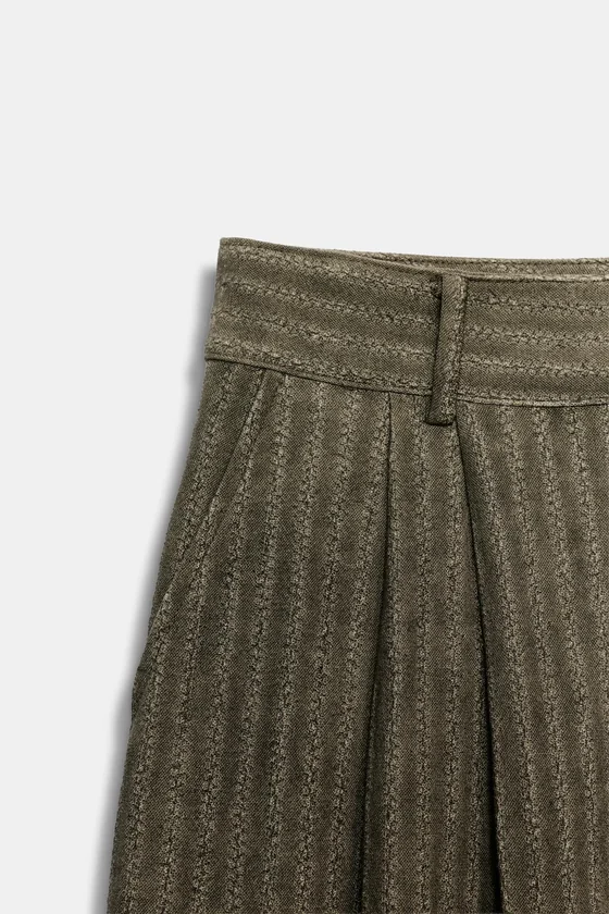 ЖАККАРДОВЫЕ БРЮКИ В ПОЛОСКУ — коллекция Zara «ZW»