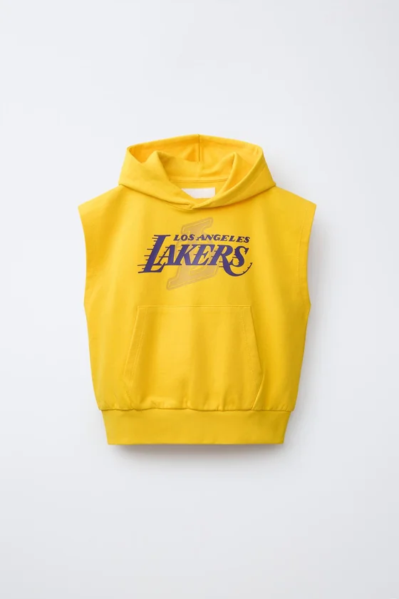 ТОЛСТОВКА-ЖИЛЕТ С КАПЮШОНОМ NBA — LOS ANGELES LAKERS