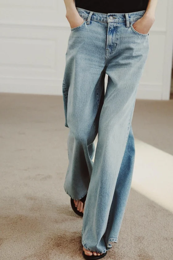 ДЖИНСЫ коллекция Zara «ZW» MAXI  С НИЗКОЙ ПОСАДКОЙ