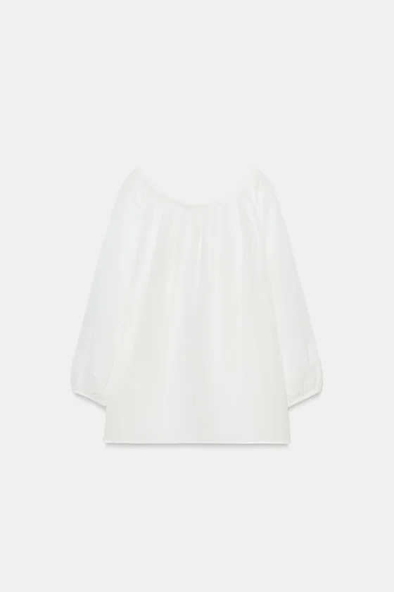 БЛУЗА ИЗ ЛЬНА — коллекция Zara «ZW»