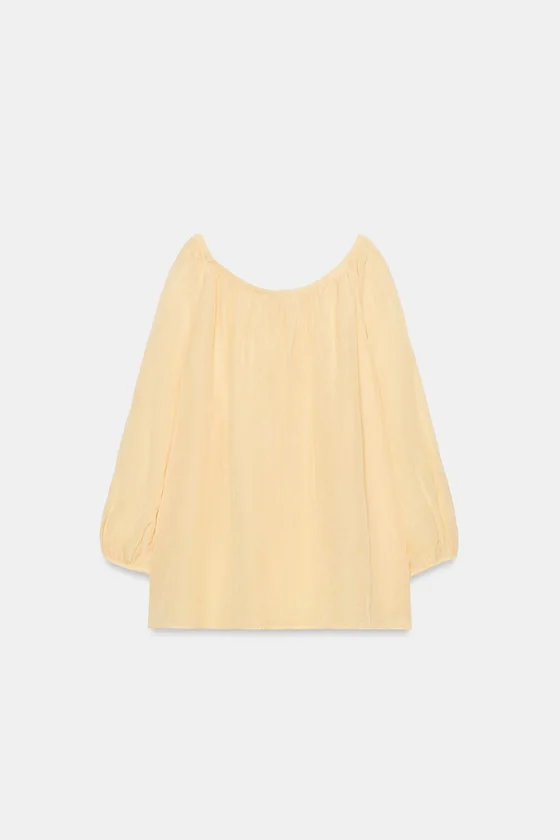 БЛУЗА ИЗ ЛЬНА — коллекция Zara «ZW»