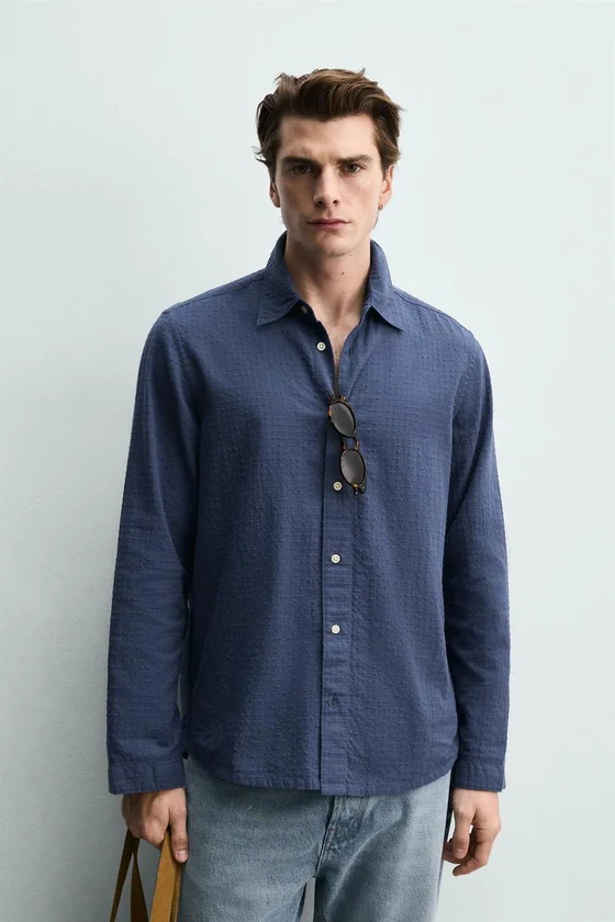 РУБАШКА JACQUARD В КЛЕТКУ