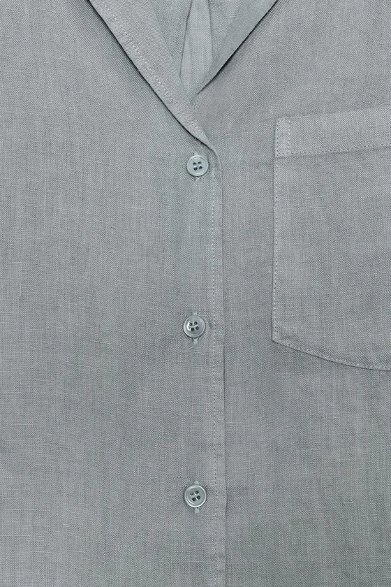 Льняная рубашка с карманом коллекция Zara «ZW»