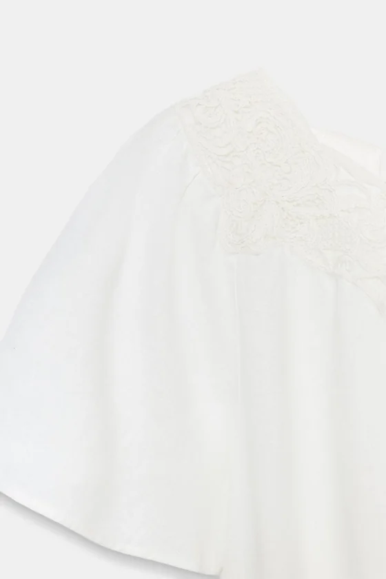 ЛЬНЯНОЕ ПЛАТЬЕ МИДИ С ВЯЗАНЫМИ ЭЛЕМЕНТАМИ — коллекция Zara «ZW»