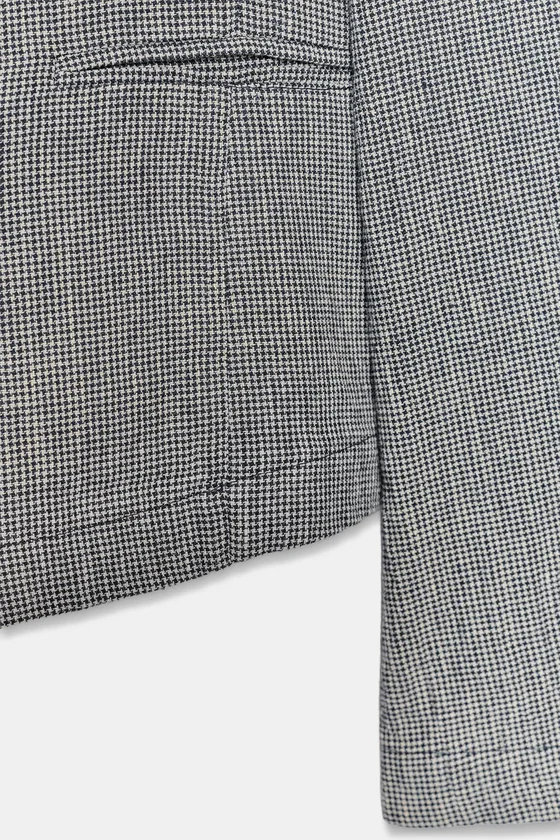 БЛЕЙЗЕР ИЗ ЛЬНА И ХЛОПКА В УЗОР «ГУСИНАЯ ЛАПКА» — коллекция Zara «ZW»