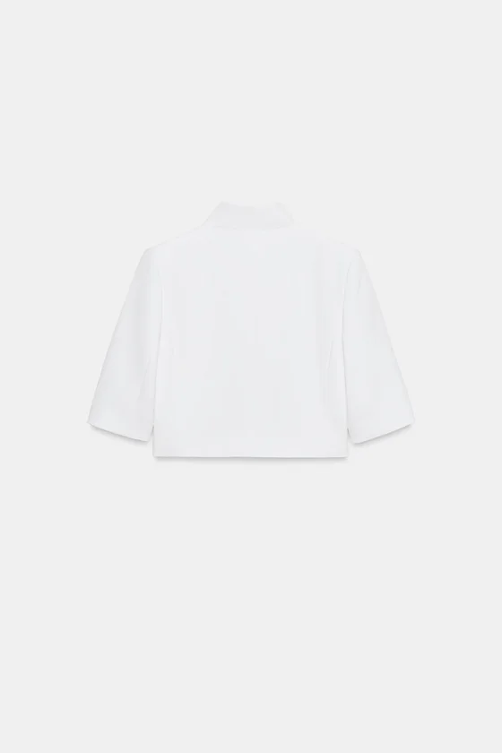 УКОРОЧЕННЫЙ БЛЕЙЗЕР С КОРОТКИМИ РУКАВАМИ — коллекция Zara «ZW»
