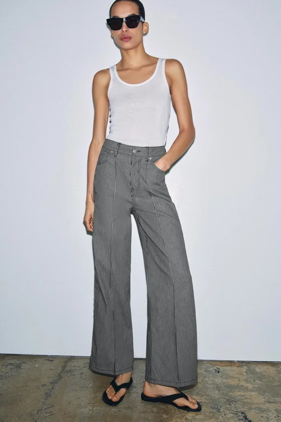 ДЖИНСЫ  С ВЫСОКОЙ ПОСАДКОЙ — коллекция Zara «ZW»