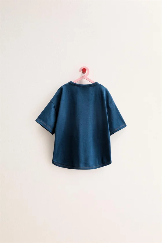 Zara «Timeless» - ОДНОТОННАЯ ХЛОПКОВАЯ ФУТБОЛКА