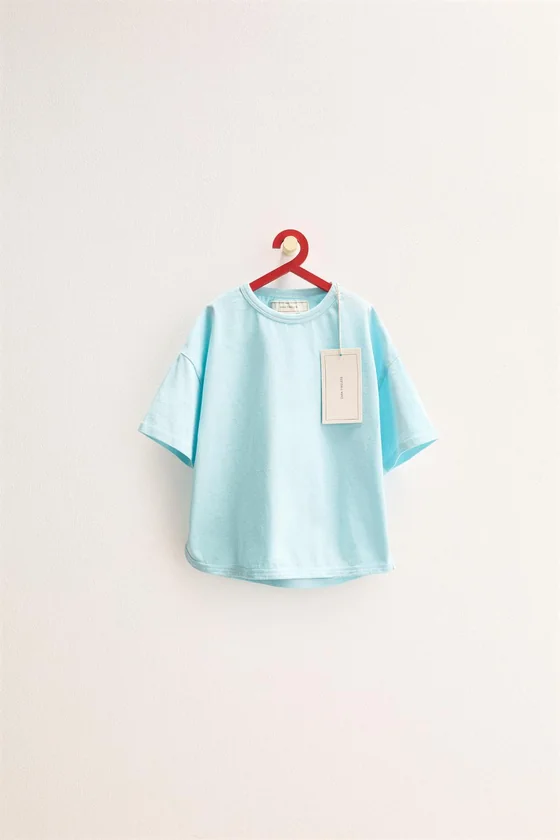 Zara «Timeless» - ОДНОТОННАЯ ХЛОПКОВАЯ ФУТБОЛКА